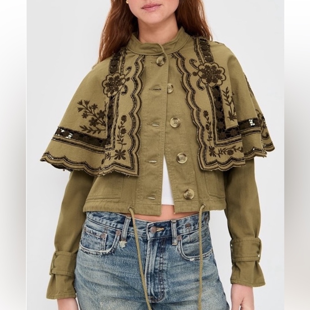 Free People Bali Hideaway Cutwork Jacket size small